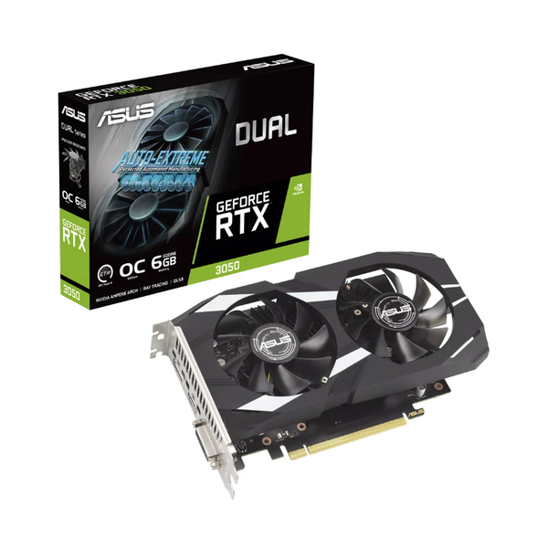 Card màn hình ASUS RTX 3050 OC Edition 6GB GDDR6 6GB GDDR6 (ASUS-DUAL-RTX3050-O6G)