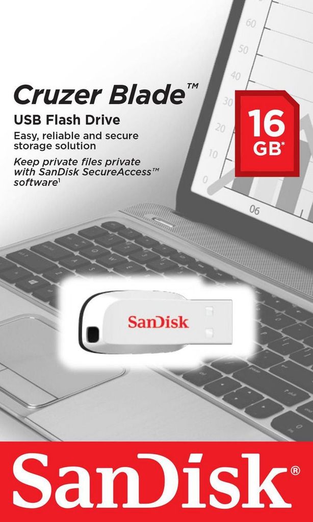USB Sandisk Cruzer Blade CZ50 16GB (SDCZ50C-016G-B35W)
