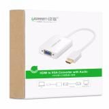 Bộ chuyển tín hiệu HDMI sang VGA kèm theo âm thanh dài 15CM UGREEN MM102 40212