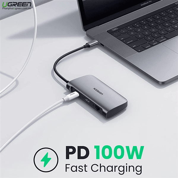 Bộ chuyển đổi Type C  ra 3 cổng USB 3.0+ HDMI + tích hợp nguồ PD Ugreen 50209