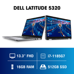 Laptop - Máy tính xách tay Laptop Dell Latitude 5320 Core i7-1185G7/ RAM 16GB/ SSD 512GB/ 13.3 Inch FHD / Win 10 Pro