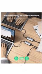 Cáp chuyển Type-C sang LAN Ugreen CM275 – Tốc độ truyền lên đến 2500Mbps – Vỏ hợp kim tản nhiệt tốt, khảt năng tương thích rộng