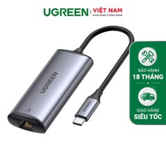 Cáp chuyển Type-C sang LAN Ugreen CM275 – Tốc độ truyền lên đến 2500Mbps – Vỏ hợp kim tản nhiệt tốt, khảt năng tương thích rộng