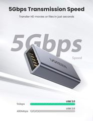 Đầu nối USB 3.0 UGREEN 20119 – Chất liệu hợp kim tản nhiệt tốt – Tốc độ truyền lên đến 5G – Thiết kế nhỏ gọn, dễ sử dụng