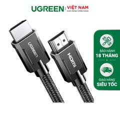 Cáp HDMI 2.0 UGREEN HD136 – Hỗ trợ phân giải 4K@60Hz, âm thanh HD Dolby Digital 7.1- Đầu tiếp xúc mạ Niken, lõi đồng nguyên chất