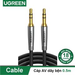 Cáp âm thanh 3.5mm UGREEN AV150 đầu mạ vàng, đây bọc dù