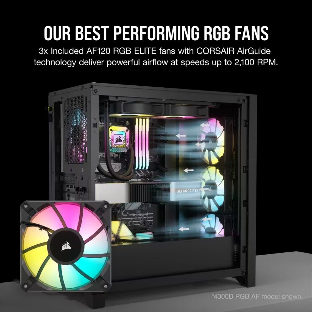 Vỏ máy tính Corsair iCUE 5000D RGB Airflow, Black - CC-9011242-WW