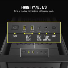 Vỏ máy tính Corsair iCUE 5000D RGB Airflow, Black - CC-9011242-WW