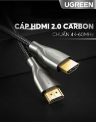 Cáp HDMI 2.0 UGREEN HD131 Dây Carbon chuẩn 4K/60Hz dài từ 1-5m