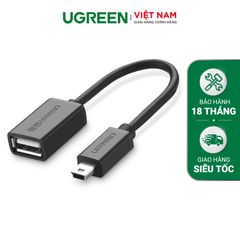 Cáp OTG Mini USB 2.0 UGREEN US249 – Lõi đồng nguyên chất, tốc độ truyền tải cao