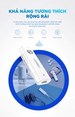 Bộ thu Bluetooth 5.0 UGREEN CM110 – Truyền tải âm thanh Hifi chất lượng cao – Hỗ trợ Micro bộ chuyển đổi Bluetooth AUX 3.5mm dùng cho tai nghe hỗ trợ MIC kết hợp với máy tính bảng điện thoại
