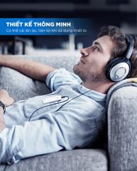 Bộ thu Bluetooth 5.0 UGREEN CM110 – Truyền tải âm thanh Hifi chất lượng cao – Hỗ trợ Micro bộ chuyển đổi Bluetooth AUX 3.5mm dùng cho tai nghe hỗ trợ MIC kết hợp với máy tính bảng điện thoại