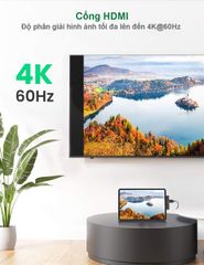 Hub chuyển đổi iPad Pro UGREEN 70688 – Mở rộng cổng 3.5mm, HDMI, USB 3.0 , PD100W – Tương thích iPad Pro 2018 2020