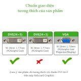 Đầu chuyển đổi DVI 24+5 sang VGA (15 chân) UGREEN 20122 Đầu kết nối mạ vàng 24K