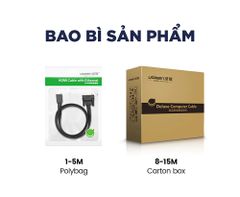 Cáp HDMI sang DVI-D 24+1 dây tròn và dây dẹt dài 1-15M UGREEN HD106