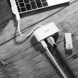 Bộ chuyển đổi USB Type C sang USB 3.0 + HDMI + USB Type C UGREEN 30377 (Màu trắng)