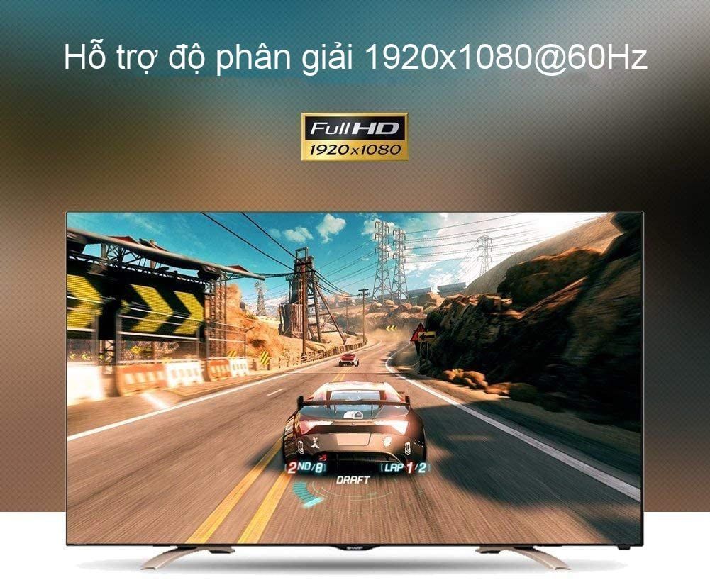 Bộ chuyển đổi VGA sang HDMI + Audio 3.5mm  UGREEN 60814 Hỗ trợ phân giải Full HD 1080p@60HZ – Cổng nguồn Micro USB 5V – Bảo hành 18 tháng