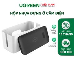 Hộp nhựa đựng ổ cắm điện UGREEN LP110 – Sắp xếp dây điện gọn gàng bảo vệ an toàn cho trẻ em nhựa ABS siêu bền và chống cháy