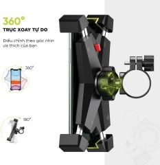 Giá đỡ điện thoại UGREEN LP116 – Xoay góc 360 độ, kích thước màn hình 4.6 – 6.5 inch – Chống shock, rung lắc, chuyên dùng cho xe đạp