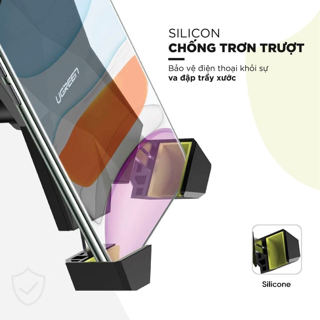 Giá đỡ điện thoại UGREEN LP116 – Xoay góc 360 độ, kích thước màn hình 4.6 – 6.5 inch – Chống shock, rung lắc, chuyên dùng cho xe đạp