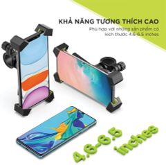 Giá đỡ điện thoại UGREEN LP116 – Xoay góc 360 độ, kích thước màn hình 4.6 – 6.5 inch – Chống shock, rung lắc, chuyên dùng cho xe đạp