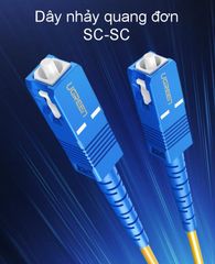 Cáp quang UGREEN NW131 – Lõi đơn SC sang SC, tốc độ quang điện – Bọc nhựa TPE chắc chắn