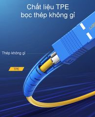 Cáp quang UGREEN NW131 – Lõi đơn SC sang SC, tốc độ quang điện – Bọc nhựa TPE chắc chắn