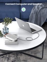 Cáp âm thanh 3.5mm UGREEN AV171 – Đầu mạ bạc chống ăn mòn , truyền tải tín hiệu ổn định – Dây bện mềm mại tăng tuổi thọ sử dụng