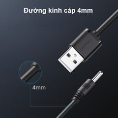Dây nguồn 3.5mm UGREEN US277 – Chuyển USB 2.0 sang DC 3.5mm thuần đồng