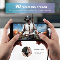 Cáp sạc nhanh iPhone/ iPad UGREEN US299 – Đầu bẻ vuông góc – Truyền dữ liệu 480Mbps