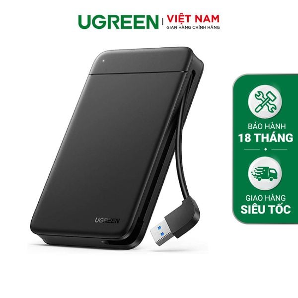 Hộp đựng ổ cứng di động SSD và HDD 2,5 inch UGREEN 10904 – Tốc độ truyền 5Gbps, tương thích ngược với USB 2.0 / 1.1