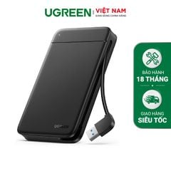 Hộp đựng ổ cứng di động SSD và HDD 2,5 inch UGREEN 10904 – Tốc độ truyền 5Gbps, tương thích ngược với USB 2.0 / 1.1