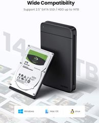 Hộp đựng ổ cứng di động SSD và HDD 2,5 inch UGREEN 10904 – Tốc độ truyền 5Gbps, tương thích ngược với USB 2.0 / 1.1
