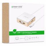 Bộ chuyển đổi USB type C sang VGA cùng Hub USB 1 cổng 3.0 và 2 cổng 2.0 hỗ trợ cổng sạc Macbook USB – C UGREEN US183 30442