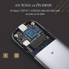 Hộp đựng ổ cứng UGREEN CM238 – Tương thích M2 SATA NGFF/NVME B-Key / M-Key và M+B Key 2280/2260/2242/2230