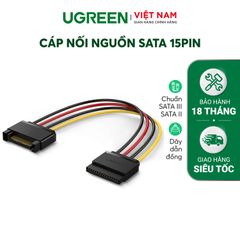 Cáp nối nguồn SATA 15Pin kết nối nguồn điện máy tính với ổ cứng Serial ATA SSD ổ đĩa quang thẻ PCI dài 20cm UGREEN US283