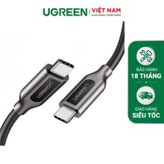 Cáp sạc nhanh PD100W UGREEN US266 Sạc nhanh dòng 5A Tốc độ truyền dữ liệu 10Gpbs – Hỗ trợ độ phân giải 4K@60Hz
