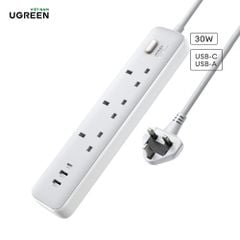 Ổ cắm điện đa năng UGREEN CD286 trạm sạc để bàn  30W, 1xUSB-C , 2 x USB-A