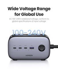 Ổ cắm điện đa năng UGREEN CD270 trạm sạc để bàn  100W, 3 xUSB-C , 1 x USB-A