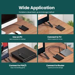 Hộp đựng ổ cứng UGREEN US221 Truyền dữ liệu 5Gbps .tương thích HDD/SSD 2.5