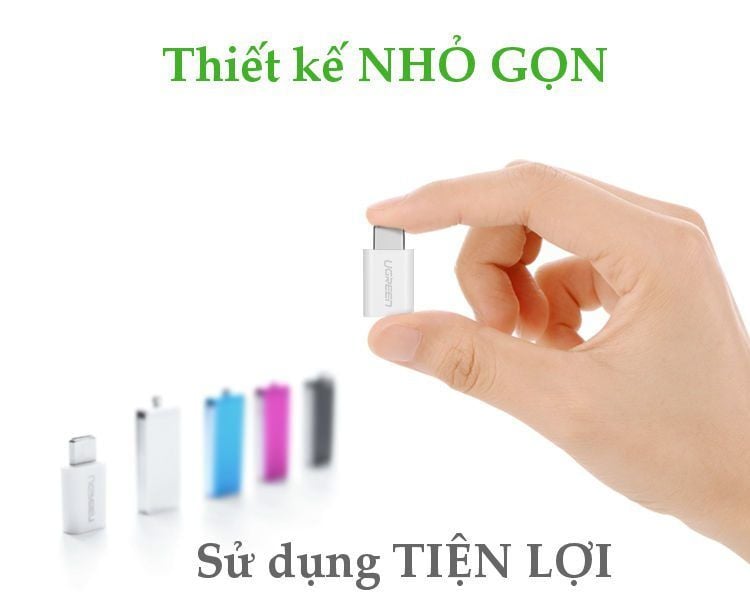 Đầu chuyển USB-C sang Micro USB Ugreen US157 chuyển đổi USB type C sang Micro USB