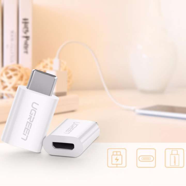 Đầu chuyển USB-C sang Micro USB Ugreen US157 chuyển đổi USB type C sang Micro USB