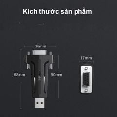 Đầu chuyển USB 2.0 sang COM DP9 RS 232 UGREEN 80111 – Tốc độ truyền 1Mbps – Đầu mạ Niken cao cấp