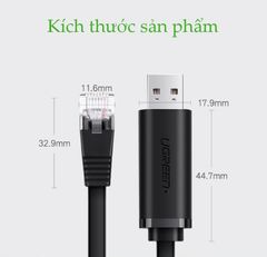 Cáp Console UGREEN CM204 Chuyển USB 2.0 sang RJ45 FTDI (chuẩn 8 pin)