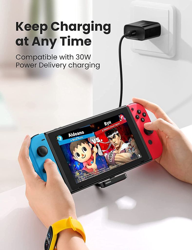 Bộ thu/ phát Bluetooth UGREEN CM399 Cổng Type-C – Dành cho Nintendo Switch và PlayStation