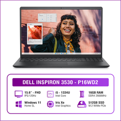 Laptop - Máy tính xách tay Dell Inspiron 3530 P16WD2 (i5 1334U/ 16GB/ 512GB SSD/ 15.6 inch FHD/ 120Hz/ Win 11/ Office/ Black/ 1Y)
