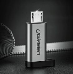 Đầu chuyển Type C sang Micro USB UGREEN US282 Vỏ nhiệt tản nhiệt tốt, kèm móc khóa