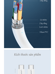 Cáp sạc nhanh Type C to Type C UGREEN US264 sạc nhanh 3A