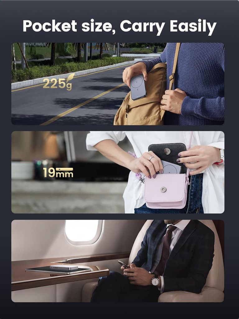 Pin Sạc Dự Phòng không dây UGREEN PB206 10000mAh có chân đỡ