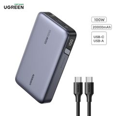 Pin Sạc dự phòng cho laptop, điện thoại Ugreen PB720 sạc nhanh 100W, 2C1A